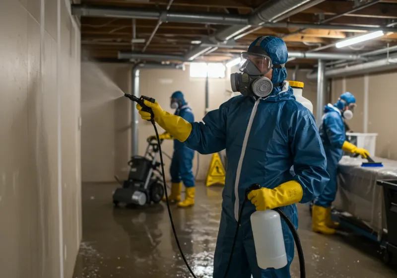 Basement Sanitization and Antimicrobial Treatment process in Moundridge, KS